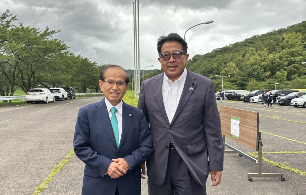 三保恵一 二本松市長との再会と第53回東北総合スポーツ大会開会式に出席
